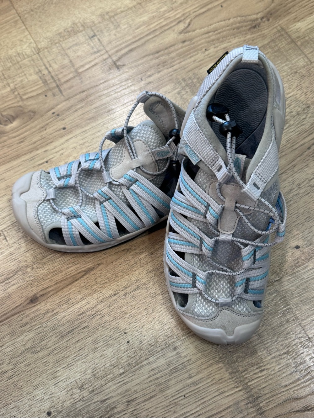 Keen Beige and Light Blue Women's Outdoor Sandals
